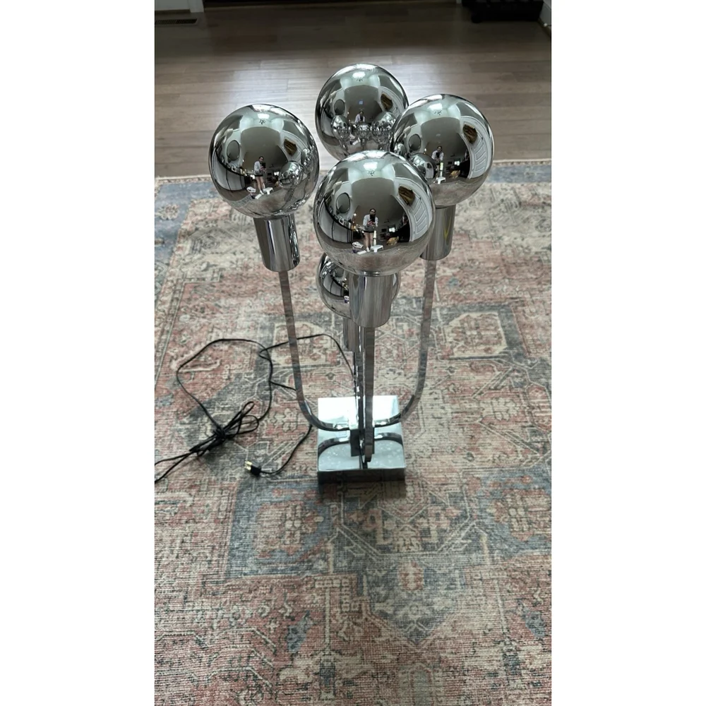 Robert Sonneman 1960-1970s Rare Chrome Bubble Lamp